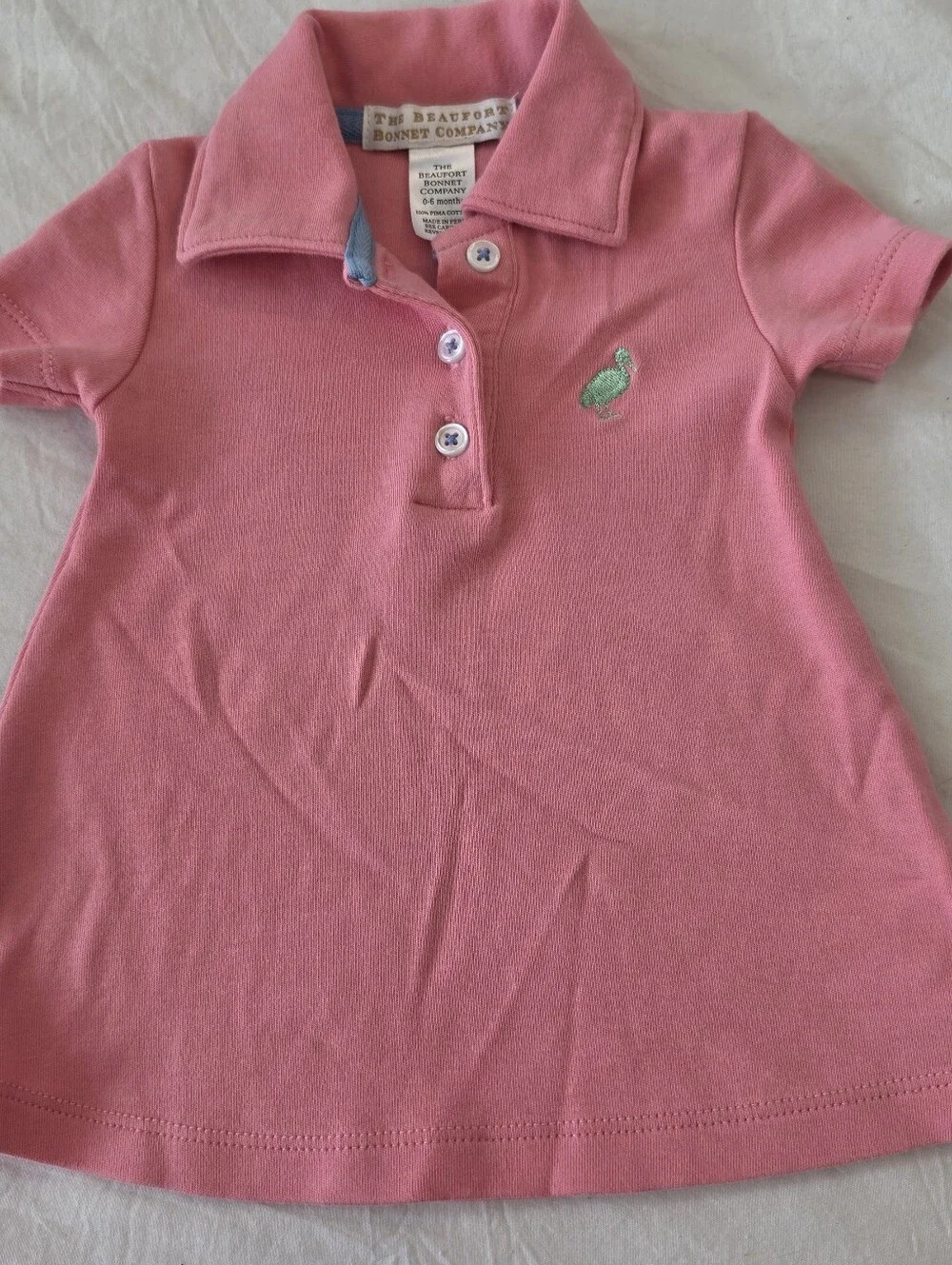 The Beaufort Bonnett Company TBBC Infant Girl's Pink Polo Dress 0-6 Months